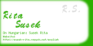 rita susek business card